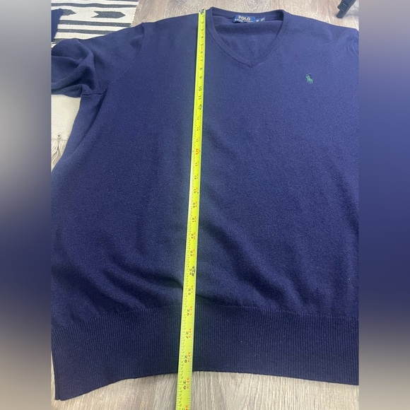 Polo Ralph Lauren Mens 100% Merino Wool Vneck Sweater 2XB - Picture 7 of 8